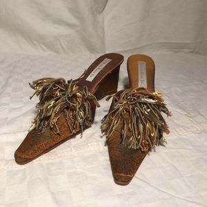 Olivia Rose Tal Slip on Wedge Tassle Fringe